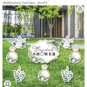 Botanical Bride  Yard Signs,Outdoor Lawn Decorations Bridal Shower Yard Signs